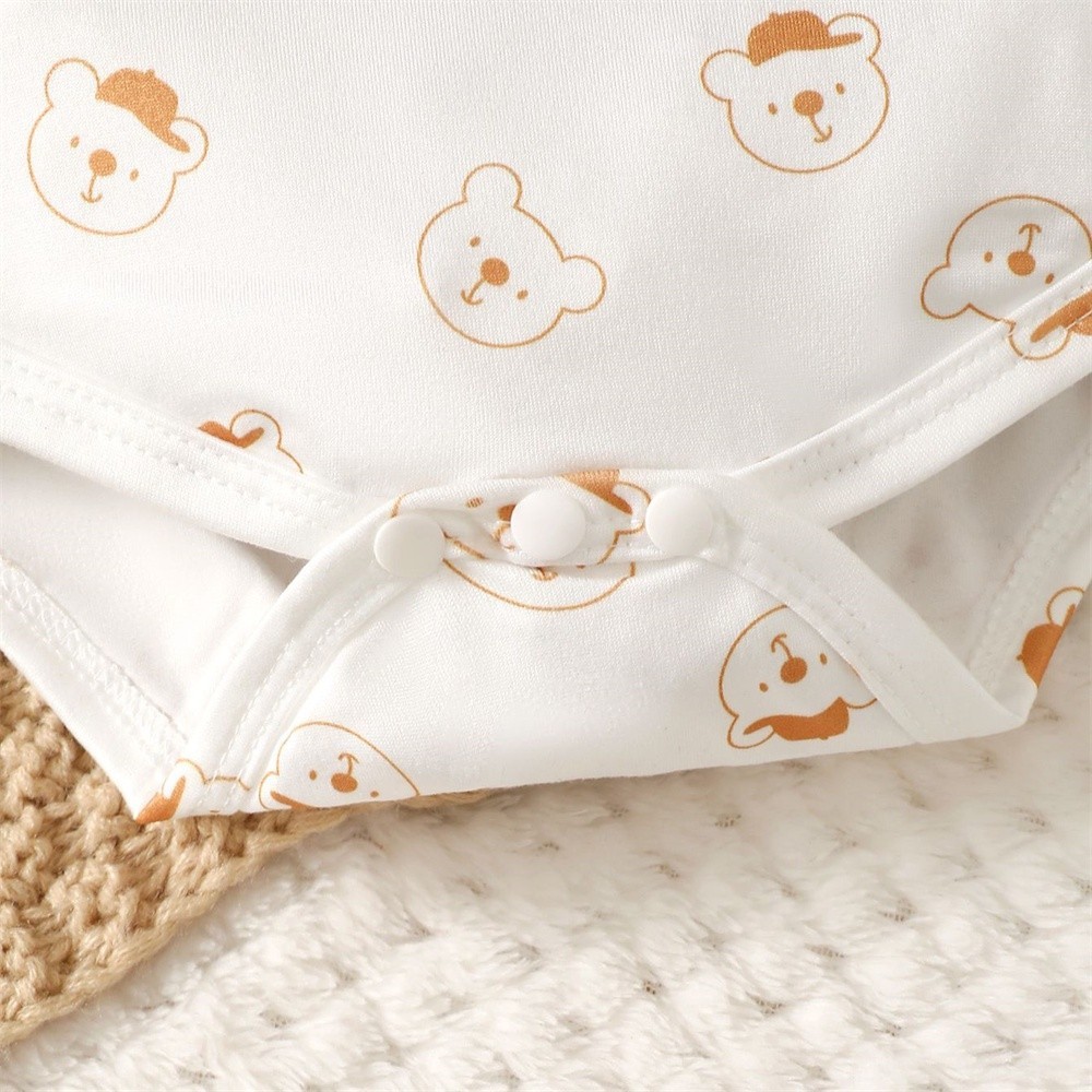 Mô tả Dễ Thương Bộ Trang Phục 2 Mảnh Gồm Áo Tay Dài In Chữ Và Quần Dài Hình Gấu Đáng Yêu Cho Bé Trai 0-2 Tuổi - 4
