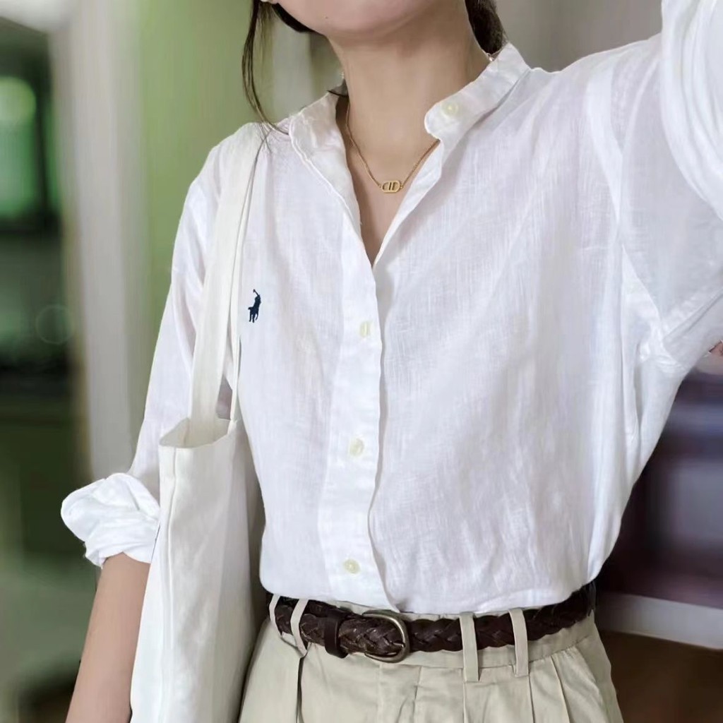 Ralph Lauren Phiên Bản Cao Cấp Chính Hãng Xuân Hè RL Ralph Áo Sơ Mi Vải ...