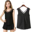 Thời trang không tay cổ chữ V Sheer voan dạo phố Top thoáng khí mát vừa vặn