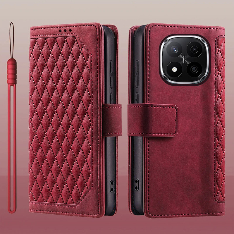 Dành Cho Xiaomi Redmi Note 14 Pro 4G 5G Plus 5G Da Lật Đựng Thẻ Sách Ví Đứng Bảo Vệ Toàn Diện Cho Redmi Note 14 Pro + Plus 5G 4G Vỏ Điện Thoại