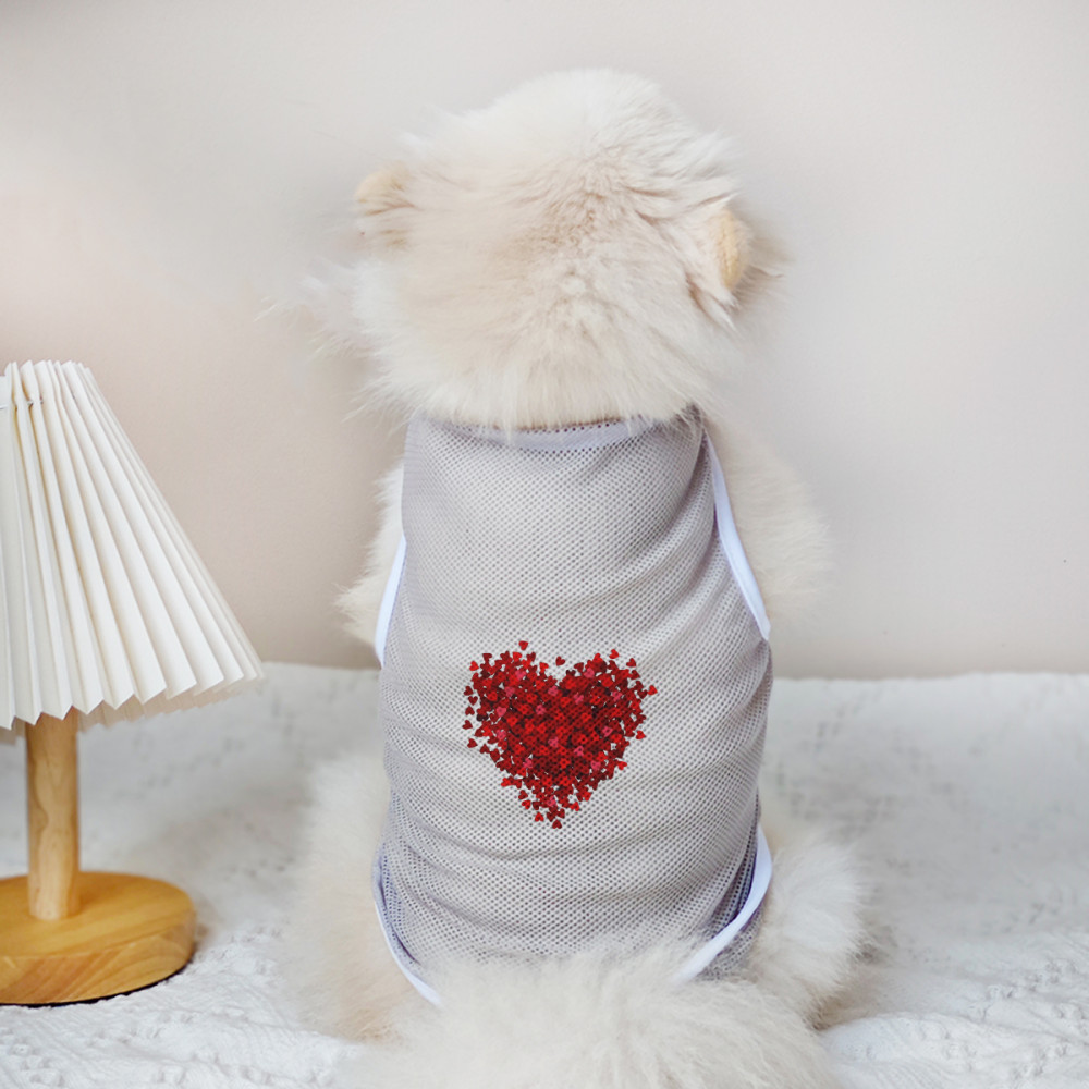 ✨ Hàng Mới Về ✨ S-2xl Thú Cưng Ngày Lễ Tình Nhân Ngọt Ngào Cặp Đôi Tình Yêu Chó Tank Top