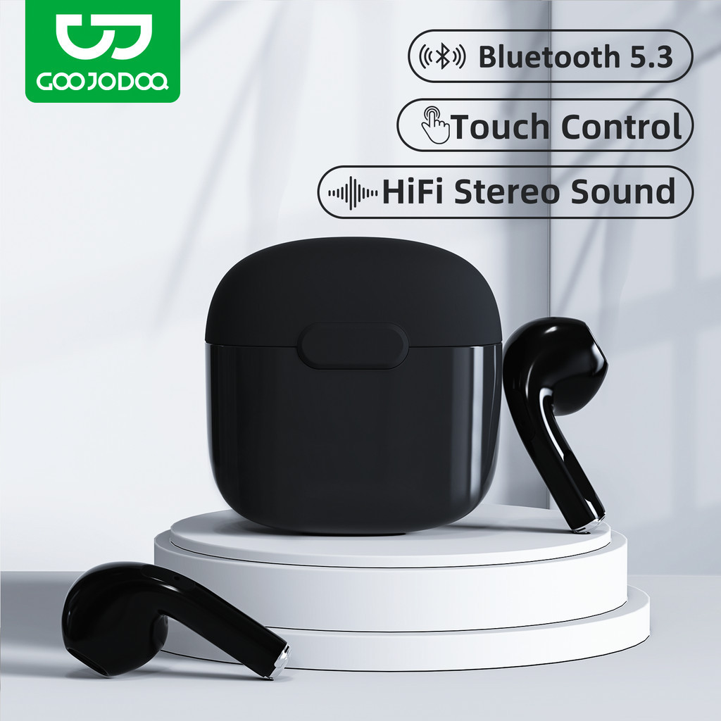 Mô tả GOOJODOQ Tai nghe không dây GOOOJODEQ BT5.3 Tự động ghép đôi Comfort Fit Âm thanh Hi-Fi Điều khiển cảm ứng Type-C Sạc pin 25mAh / 180mAh - 1
