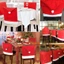Vỏ ghế Giáng sinh đa năng màu đỏ phong phú với mũ ông già Noel lễ hội cho mọi dịp