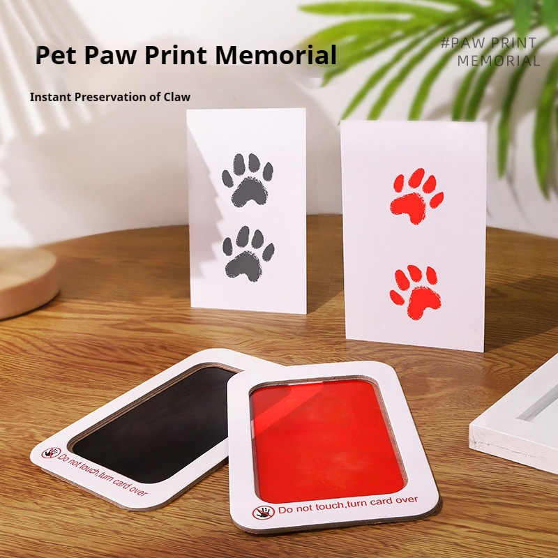 Dấu Chân Thú Cưng Mèo Tay Và Dấu Chân Tưởng Niệm Chó Paw In Hình Tưởng Niệm Khung Ảnh Mèo Paw In Bùn Quà Tặng Washless Mực In
