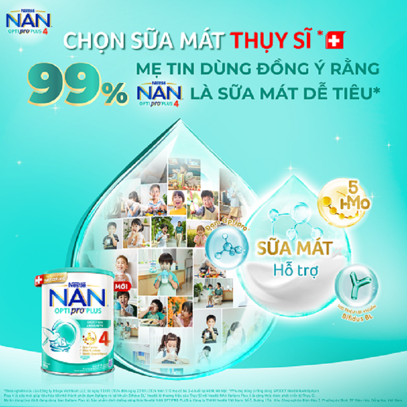 Mô tả Bộ 3 lon Sữa bột Nestlé NAN OPTIPRO PLUS 4 800g/lon với 5HMO Giúp tiêu hóa tốt - 7