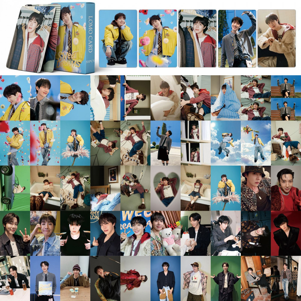 Linxx 55 Chiếc BTS J-HOPE SWEET DREAMS LOMO Thẻ Ảnh K-Pop Boy Group Fan Sưu Tập Thẻ Hỗ Trợ Có Album Lưu Trữ Cho Kpop Merch Collectibles Phụ Kiện