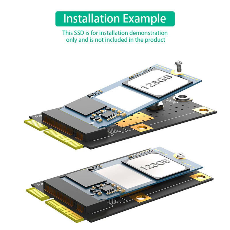 M.2 B Key to mSATA Adapter Card Riser NGFF M.2 SATA-Bus SSD sang mSATA ...