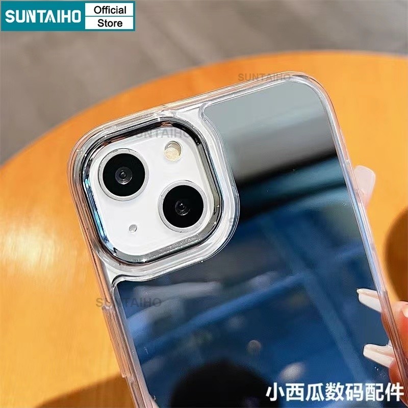 Mô tả Suntaiho ốp lưng iphone Có Gương đẹp Trang Điểm Ốp Điện Thoại Silicon Mềm Trong Suốt Softcase Cao Cấp Chống Sốc Thời trang Cho Case iPhone 16 15 14 13 12 11 Pro Max - 7