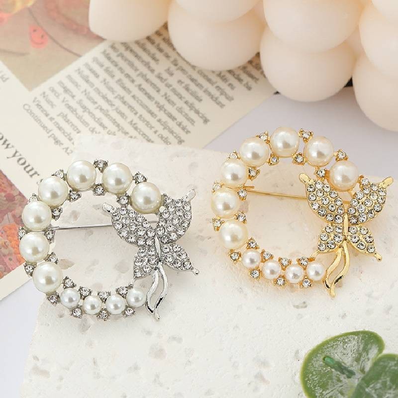 Zircon Thổ Cẩm Quần Áo Phụ Kiện Hoa Ngực Nữ