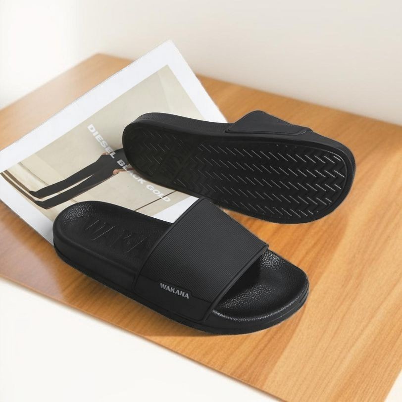 Dép Lê WAKANA quai ngang Unisex Màu Đen Trẻ Trung WK007 - GiaKhang ...