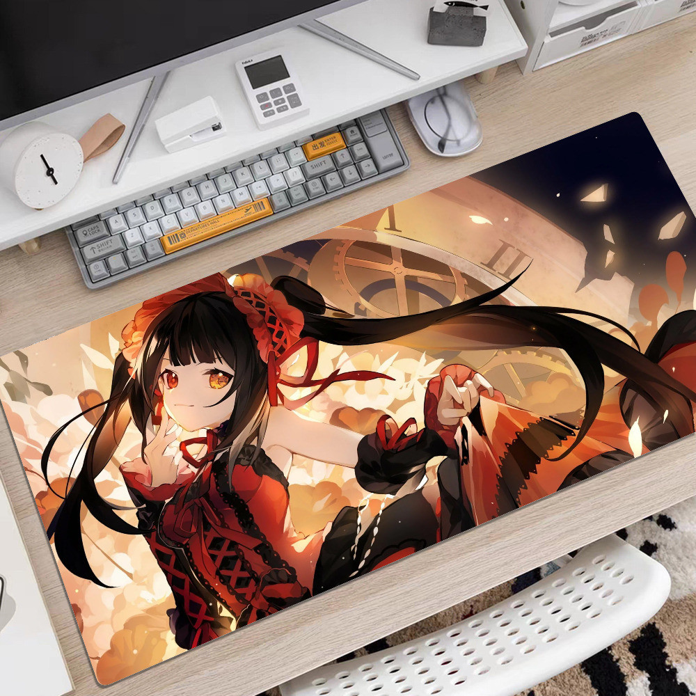 Tokisaki Kurumi Mousepad Cao Su XXL Hoạt Hình Anime Chơi Game Miếng Lót Bàn Phím Chuột Thảm Để Bàn Thảm Phụ Kiện Cho PC Chuột Thảm