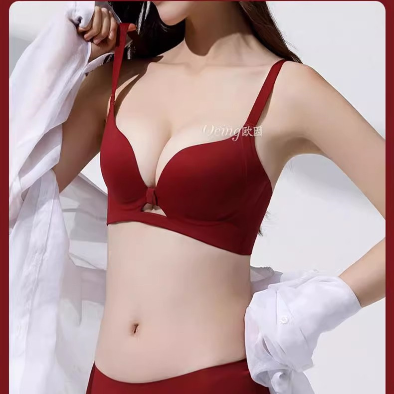 Đồ lót liền mạch của phụ nữ ngực nhỏ chống đẩy áo ngực 3/4 cốc áo ngực không dây thoải mái