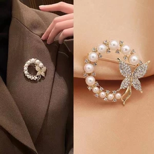 Zircon Thổ Cẩm Quần Áo Phụ Kiện Hoa Ngực Nữ