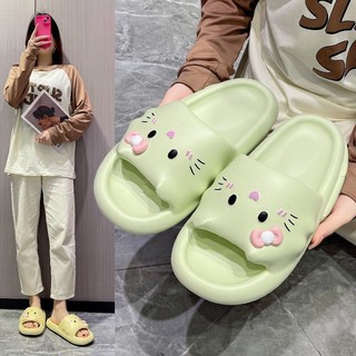 Chống Trơn Trượt Hoạt Hình Kitty Mèo Con Dễ Thương Trong Nhà EVA Nữ Dép Nhà Đế Mềm