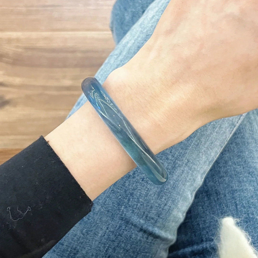 Vòng tay nữ 58mm Vòng tay giả ngọc trắng Vòng tay hình tròn trơn bán chạy
