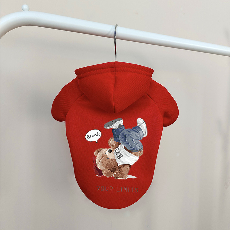 Áo hoodie in hình xu hướng thú cưng áo hoodie chó cỡ nhỏ và vừa quần áo có mũ trùm đầu cho chó