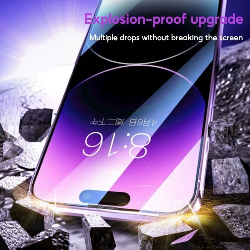 Mô tả Tbtic Cho iPhone Bảo Vệ Màn Hình Kính Cường Lực 16 15 14 13 12 11 Pro Max Plus XR X Xs Privacy Blueray Chống Ánh Sáng Xanh Vân Tay Bảo Vệ Toàn Diện Với Tự Động Căn Chỉnh Dễ Dàng Lắp Đặt - 9