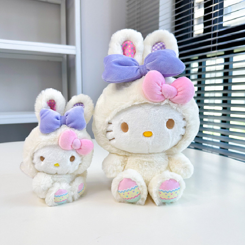 Sanrio Nhân Vật Dễ Thương Đồ Chơi Sang Trọng Móc Khóa Động Vật Với Mềm Sang Trọng Chất Liệu Ngắn