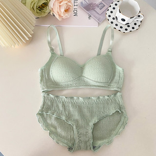[Bộ áo ngực] Đồ lót không dây cho bé gái Thanh niên Cốc mỏng mềm mại Áo ngực nữ không dây liền mạch Push Up Quần lót nữ Bralette