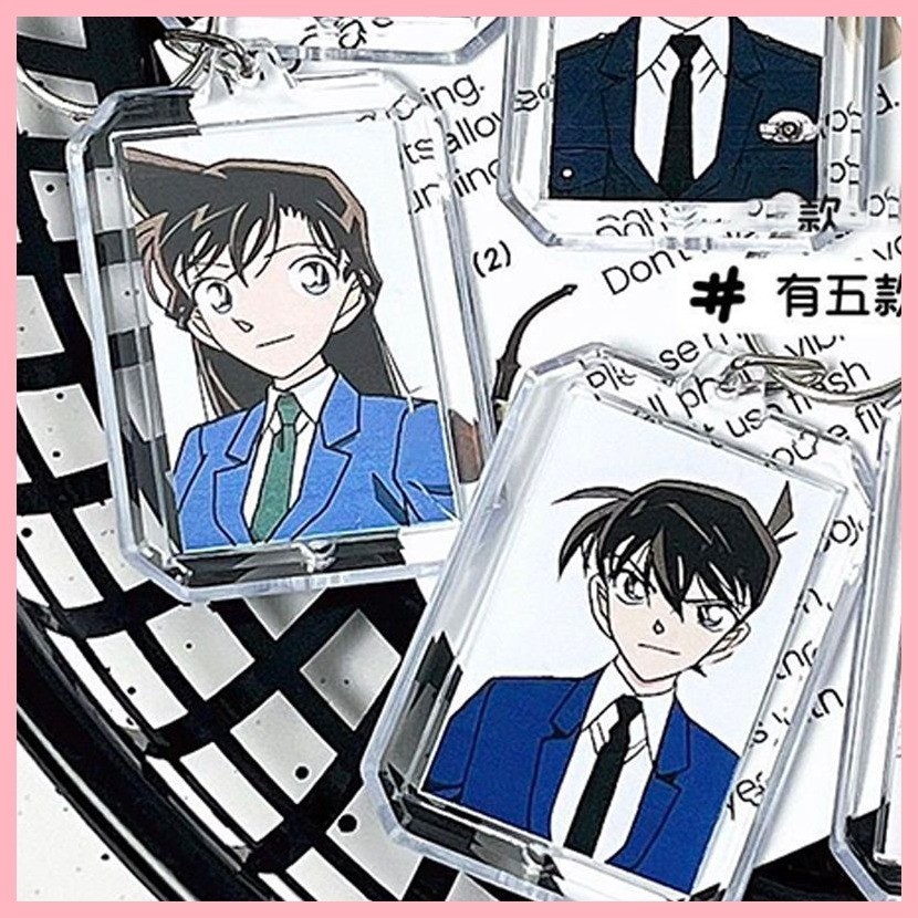 Móc Khóa Thám Tử Lừng Danh Conan Shinichi Kudo Thám Tử Lừng Danh Conan Amuro Toru Matsuda Shinichi Kudo Anime Hàng Hóa ID Ảnh Móc Khóa Mặt Dây Chuyền ins Phong Cách
