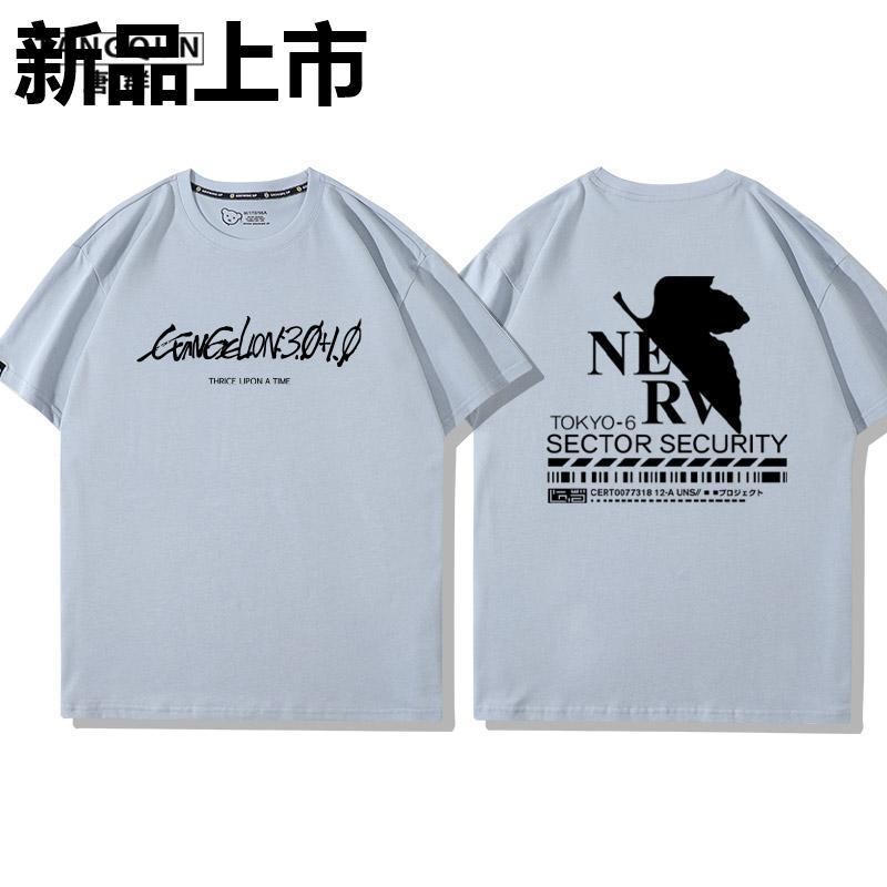 Áo thun phong cách mới Áo thun ngắn tay EVA Ayanami Rei Áo thun ngắn tay nam Evangelion Nhật Bản Retro Hàng hóa số 1. Máy Rời Cotton Nguyên Chất Nửa Tay Asuka Langley Soryu Ikari Shinji Nagisa Kaworu
