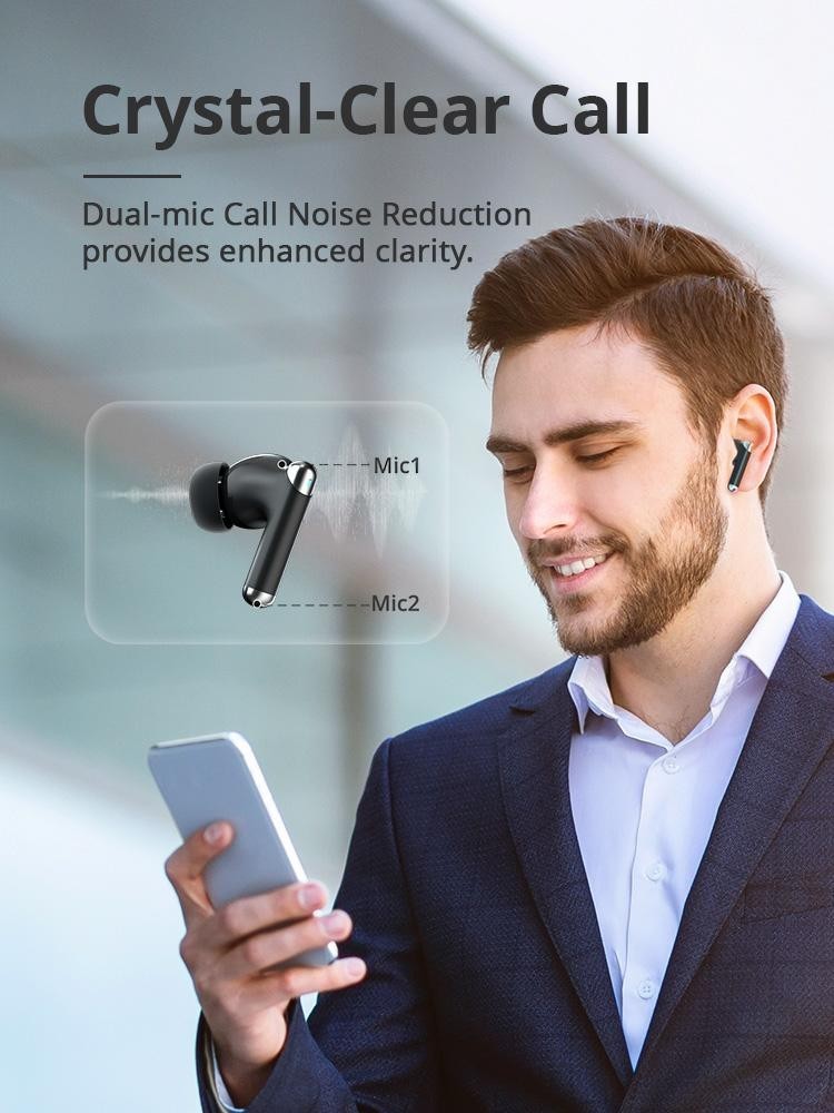 Mô tả Tai nghe bluetooth Tronsmart Sounfii R4 V5.3 | ENC chống ồn | 28H phát nhạc | Chạm thông minh | Bảo Hành 12 tháng - 1