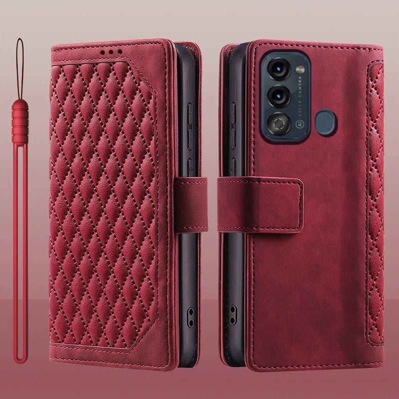 Dành Cho Itel Vision 3 Plus Turbo Lật Da Đựng Thẻ Sách Ví Đứng Bảo Vệ Toàn Diện Cho Itel S17 P38 Pro Vỏ Điện Thoại