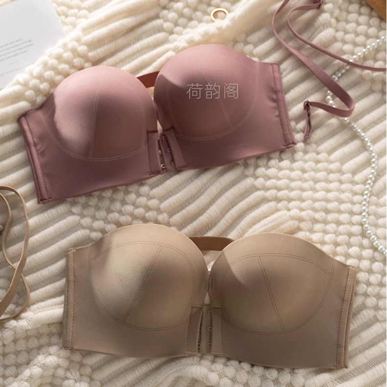 Ngực Nhỏ Đẩy Lên Nữ Dày Áo Ngực Đóng Trước Gợi Cảm Thanh Niên Cô Gái Quần Lót Thoải Mái Mềm Mại Không Dây Quần Lót Nữ