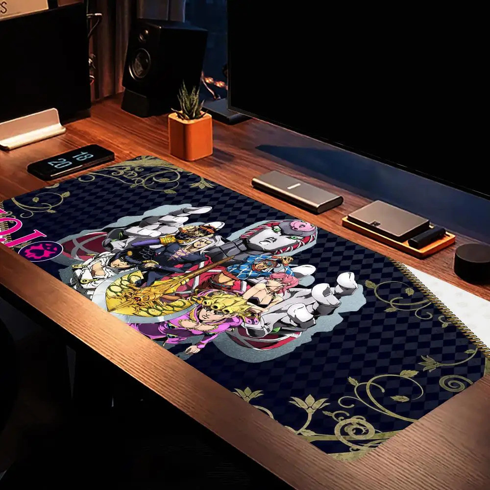 Anime J-JO-S BIZARRE ADVENTURE Mousepad Chuột Chơi Game Lớn Miếng Lót LockEdge Dày Bàn Phím Máy Tính Bàn Thảm