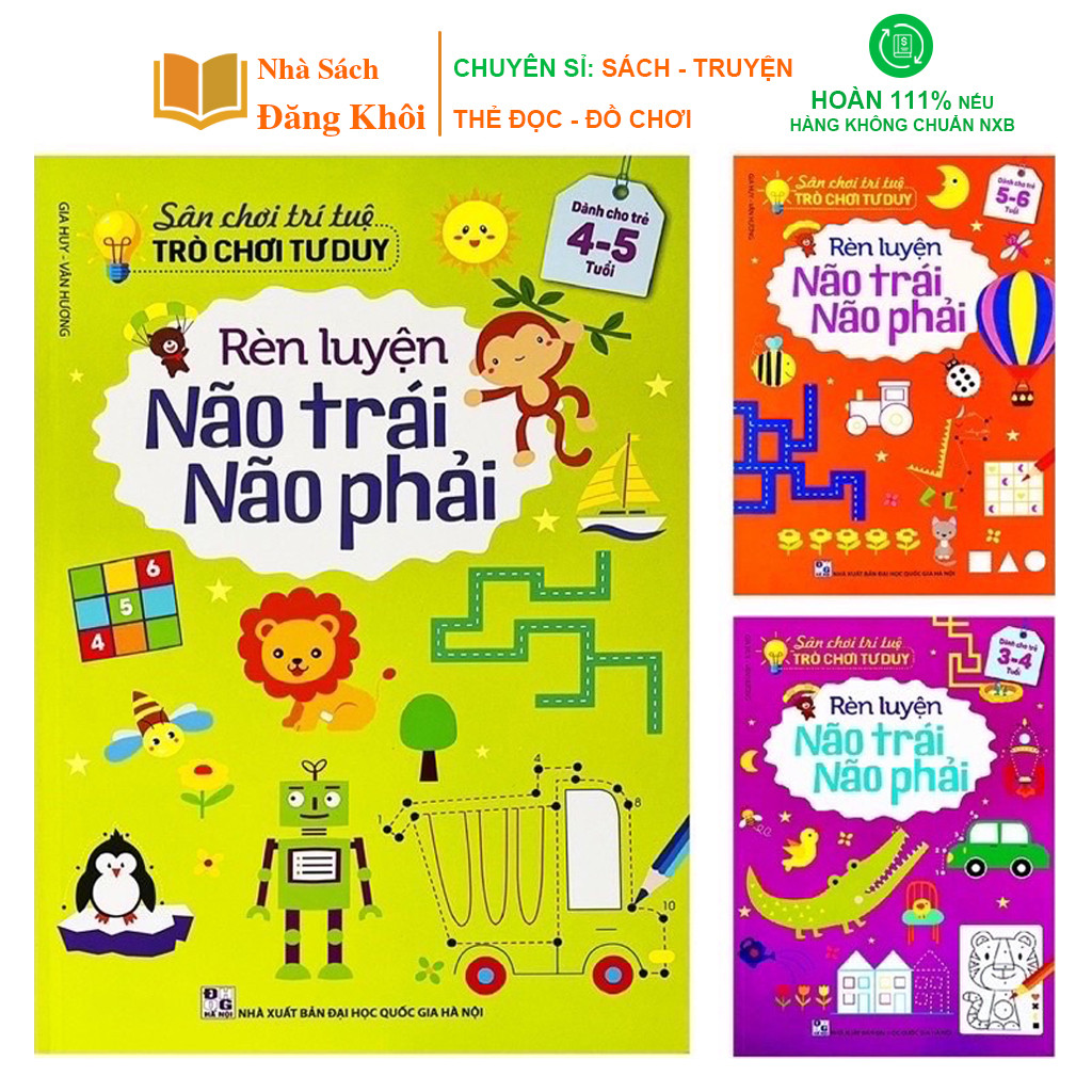 Mô tả Sách - Sân Chơi Trí Tuệ Rèn Luyện Não Trái Não Phải Cho Bé Từ 3-6 Tuổi - 9