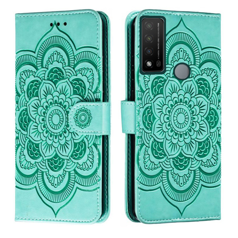 Emboss Hoa Da Ốp Lưng Điện Thoại Có TCL 20 R AX A SE XE 20E 20Y 20A 20R T671H 5087Z 5G Ví Lật Bao Funda