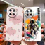 Vỏ Cho Realme 11 4G Hot Thiết Kế Mới Đáng Yêu Họa Tiết Bướm Màu Hồng Vuông Lỏng Chống Sốc Silicon Mềm TPU Ốp điện thoại Cho Realme11 4G Vỏ Capa
