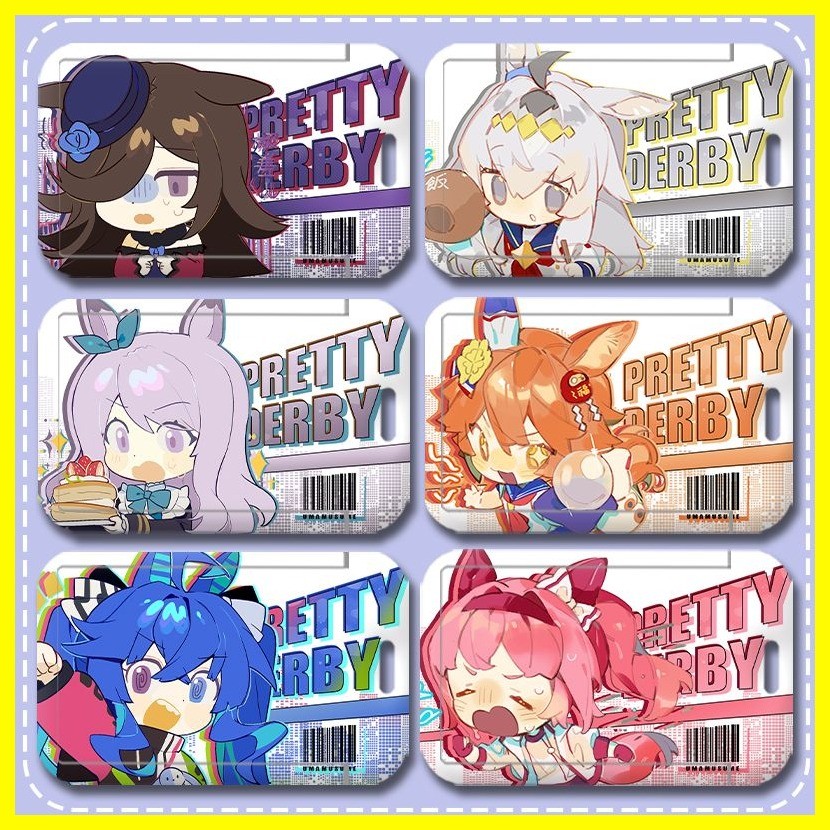 [Zoci] Hộp đựng thẻ Pretty Derby Horse Racing Girl Phiên bản Q Mũ tắm gạo Mũ hạt dẻ Thẻ trường Thẻ bữa ăn Thẻ học sinh Thẻ học sinh Thẻ xe buýt Thẻ làm việc ID Hộp đựng thẻ cứng