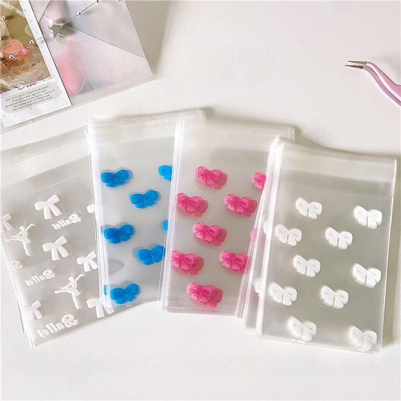 Linxx 50 Chiếc Ba Lê Nơ Niêm Phong Túi Trong Suốt Thẻ Tay Photocard Lomo Thẻ Đóng Gói Túi Bảo Vệ Thẻ