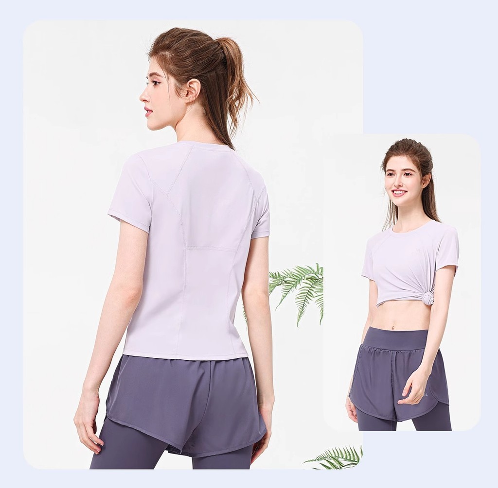 Mô tả Camel CROWN Bộ đồ tập Yoga dành cho nữ Chạy bộ thông thường thoáng khí Tập thể dục Bộ đồ hai mảnh - 7