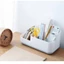 Dụng cụ trang điểm phong cách Nhật Bản tiết kiệm không gian Giá đựng mỹ phẩm màu xanh nhỏ gọn