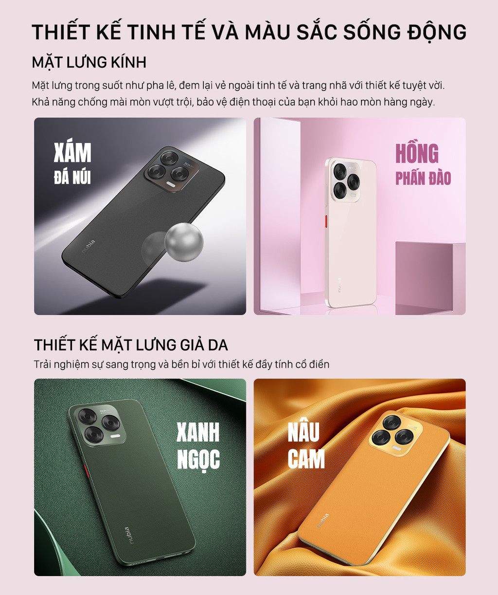 Mô tả Điện thoại Nubia V70 Design 8GB/128GB I Pin 5000mAh I Camera 50mp I 6.7" 120Hz I Hỗ trợ NFC - Hàng Chính Hãng - 4