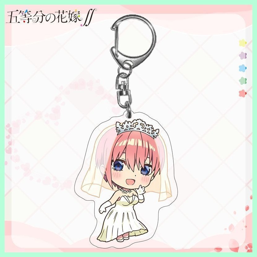 Phong Cách Mới Móc Khóa Mặt Dây Chuyền Quà Tặng Nakano Ichika Nino Miku Năm Bằng Nhau Hoa Cưới Nakano Sanjiu Anime Hàng Hóa Hai Chiều Acrylic Mặt Dây Chuyền Hai Mặt Dây Chuyền Móc Khóa Yotsuba Itsuki