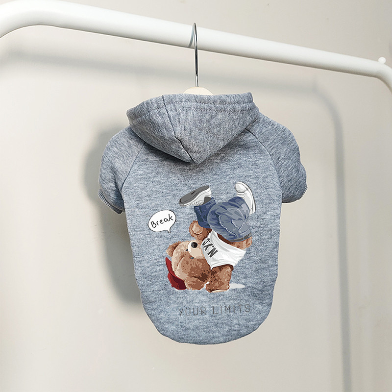 Áo hoodie in hình xu hướng thú cưng áo hoodie chó cỡ nhỏ và vừa quần áo có mũ trùm đầu cho chó