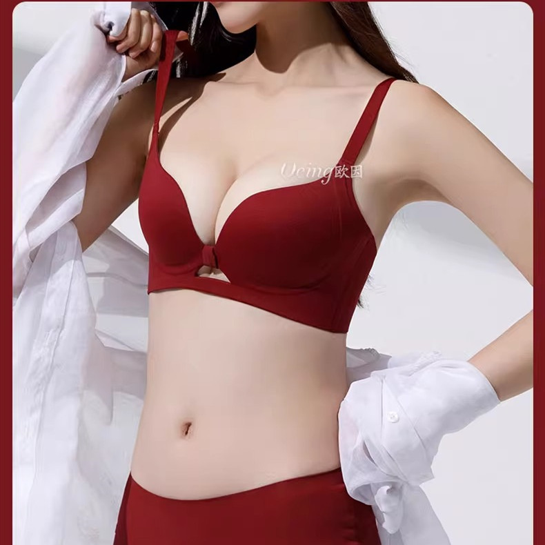 Đồ lót liền mạch của phụ nữ ngực nhỏ chống đẩy áo ngực 3/4 cốc áo ngực không dây thoải mái