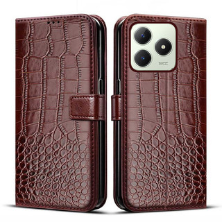Dành Cho OPPO Realme C61 C63 4G Ốp Lưng Ví Đựng Thẻ Đứng Từ Tính Lật Da Bao Da Dành Cho Realme C60 C61 C63 4G Ốp Điện Thoại