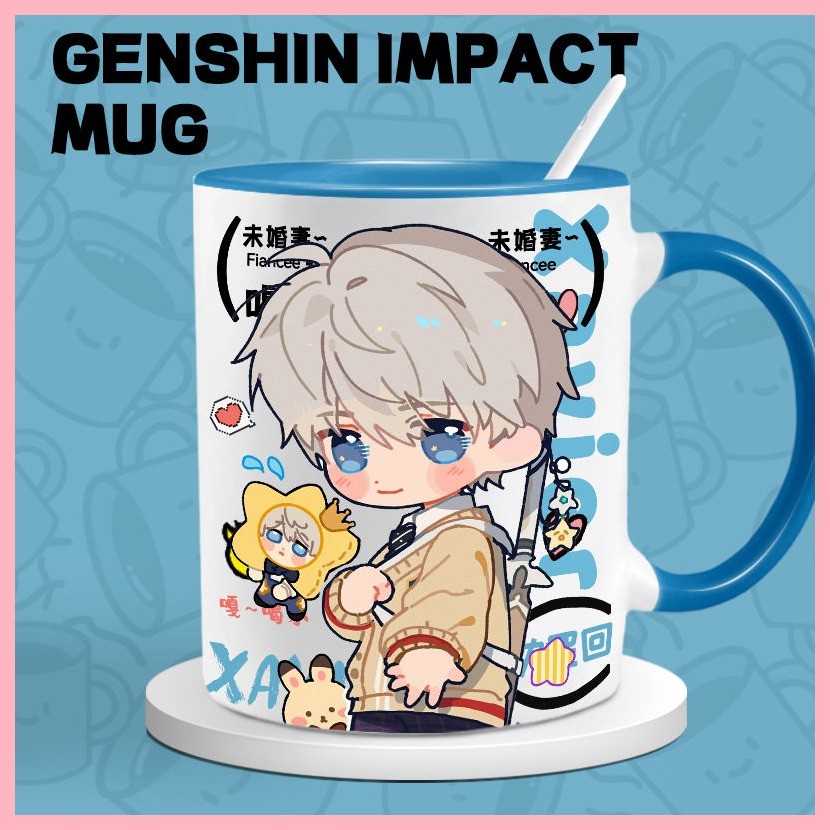 Cup Love and deepspace Sylus [Bộ sưu tập người 2960] Tình yêu và không gian sâu Sylus Trở lại Qiyu Ngày hè Li Shen Qin Che Mug Muỗng ăn sáng Cốc trà Cốc nước văn phòng Quà tặng Xavier Rafayel