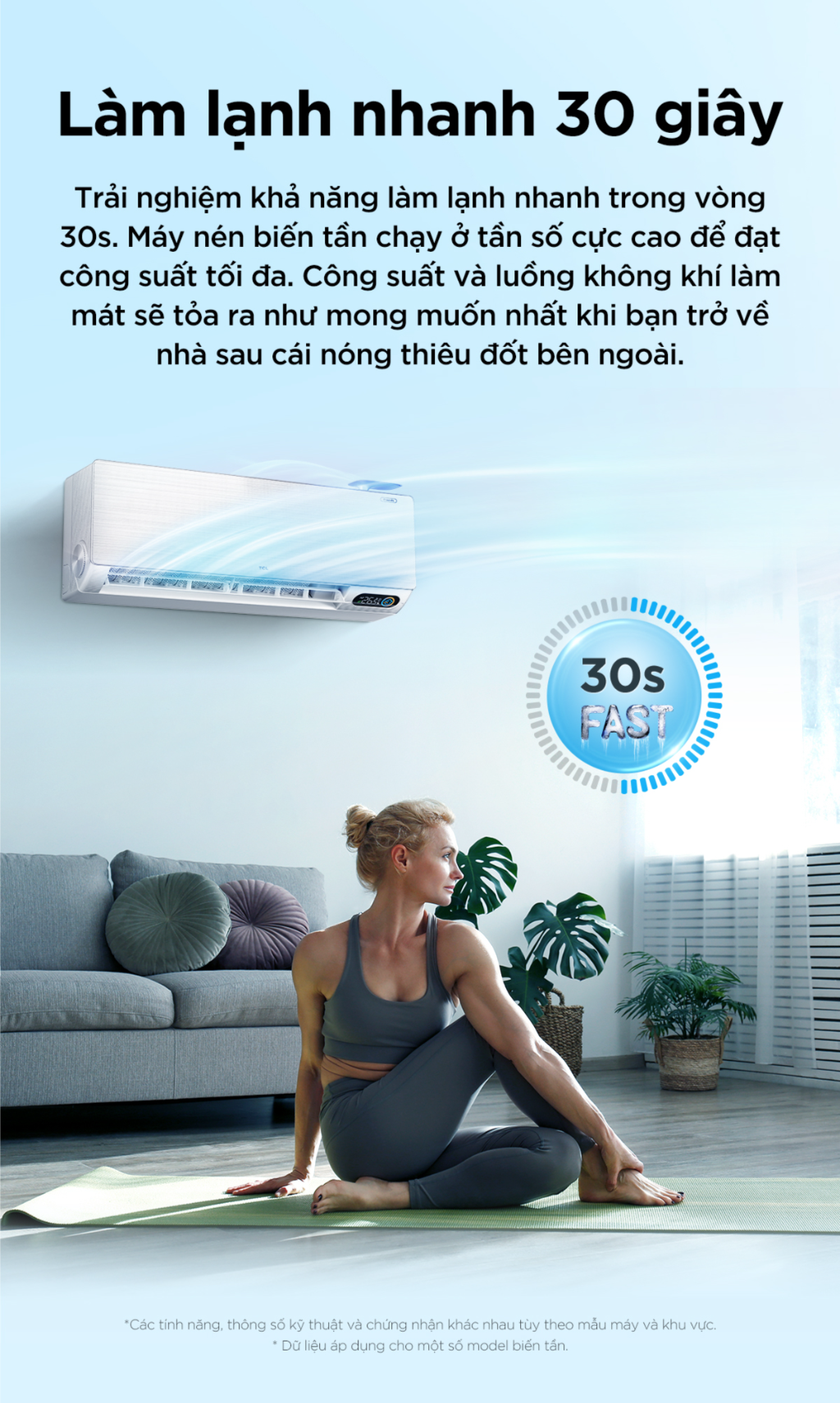 Mô tả Máy lạnh Inverter TCL FreshIN series 2.0 TAC-10CSD/FBI - 7