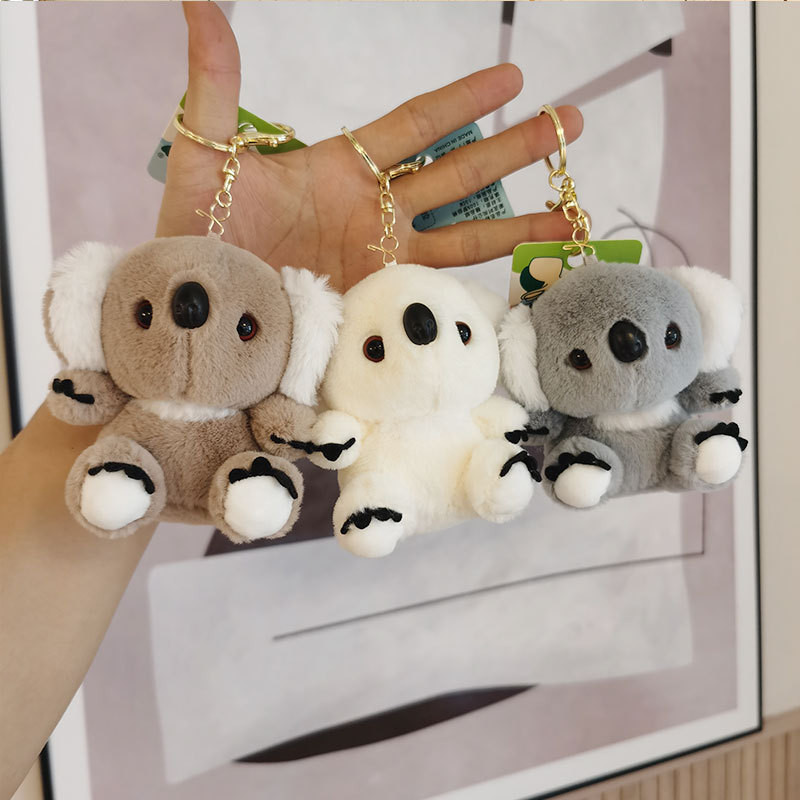Móc Khóa Thú Nhồi Bông Koala – Lông Ngắn Sang Trọng, Mềm Mại, Phụ Kiện Treo Túi Xách Dễ Thương