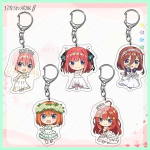 Phong Cách Mới Móc Khóa Mặt Dây Chuyền Quà Tặng Nakano Ichika Nino Miku Năm Bằng Nhau Hoa Cưới Nakano Sanjiu Anime Hàng Hóa Hai Chiều Acrylic Mặt Dây Chuyền Hai Mặt Dây Chuyền Móc Khóa Yotsuba Itsuki