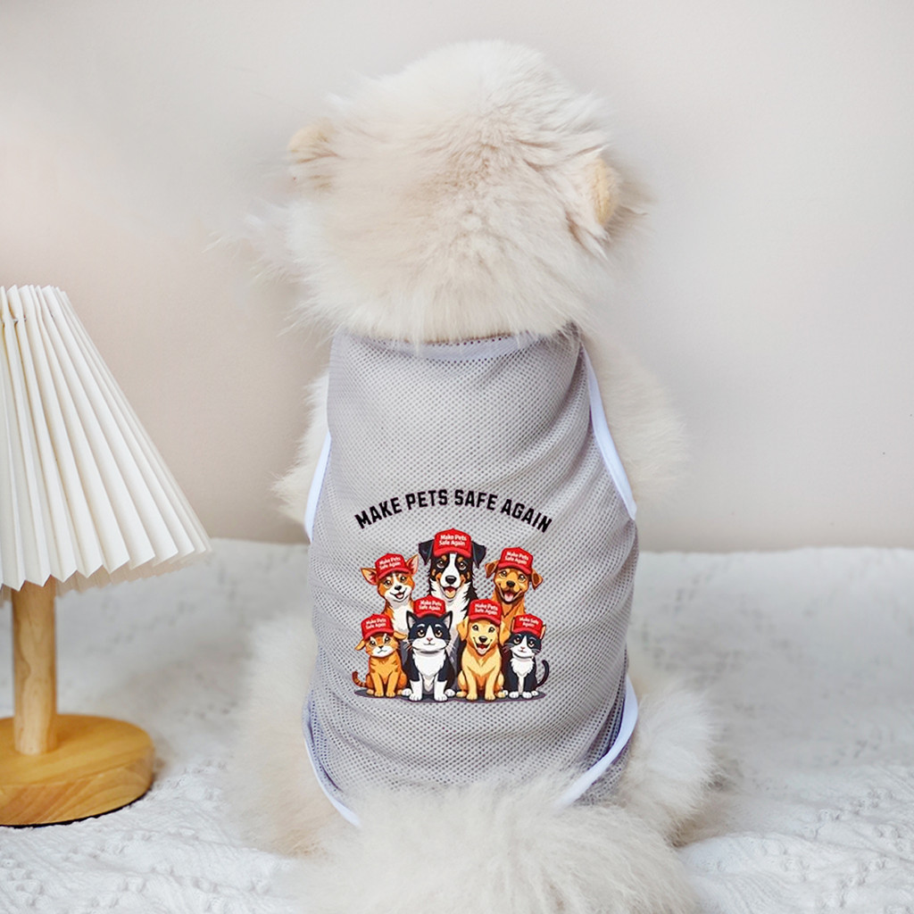 ✨ Hàng Mới Về ✨ Áo Vest chó lưới thoáng khí họa tiết gấu hoạt hình S-2XL