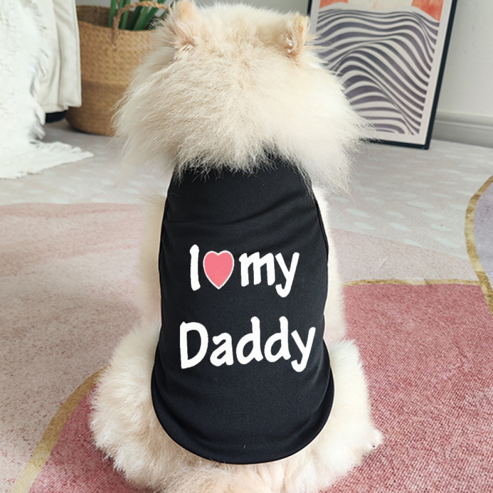 ✨ Hàng Mới Về ✨ Quần Áo Thú Cưng S-2XL Nhiều Màu Tình Yêu Mẹ Và Bố In Hình Tank Top Hoàn Hảo Cho Chó Mèo Nhỏ Và Vừa