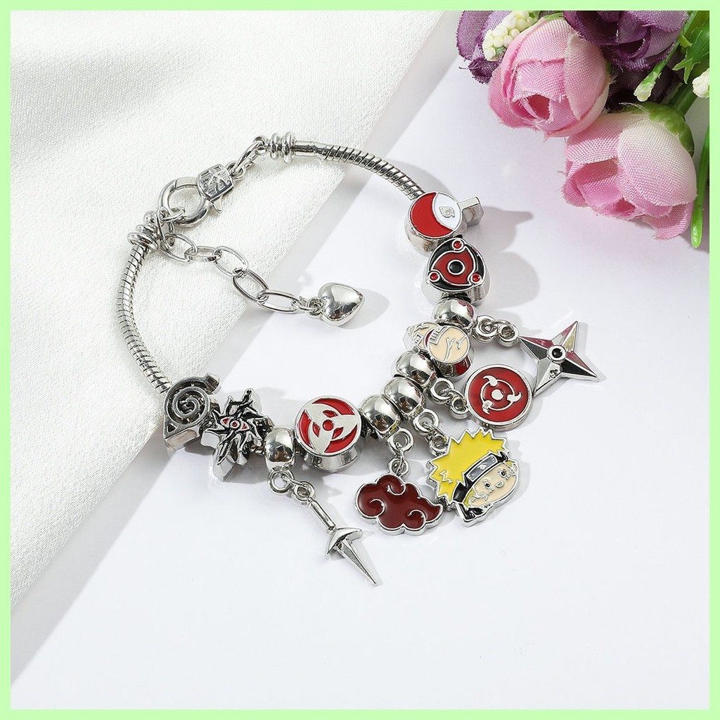 Mới Trang Sức Quà Tặng Naruto Sasuke Mới Anime Nhật Bản Naruto Naruto Pandora Vòng Tay diy Trang Sức Vòng Tay Trang Sức Bán Buôn Kakashi Obito Gaara