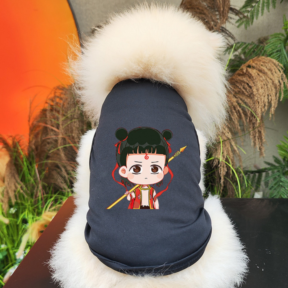 ✨ Hàng Mới Về ✨ Quần áo chó / mèo S-2XL thoáng khí và thoải mái Áo vest chó in hình Nezha với nhiều màu sắc để lựa chọn