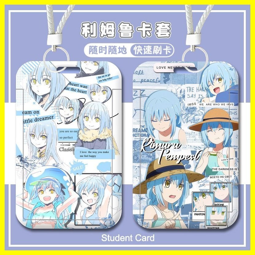 [Zoci] Hộp đựng thẻ Rimuru Tempest tái sinh, giá đỡ thẻ cứng cho thẻ học sinh/xe buýt, Limuru/Milim Nava